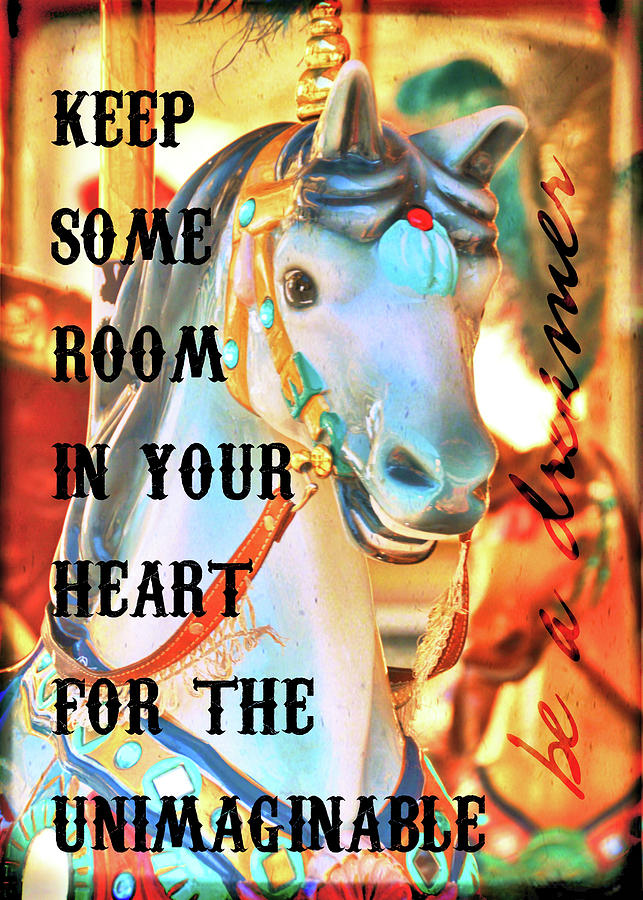 ANTIQUE CAROUSEL quote Photograph by JAMART Photography
