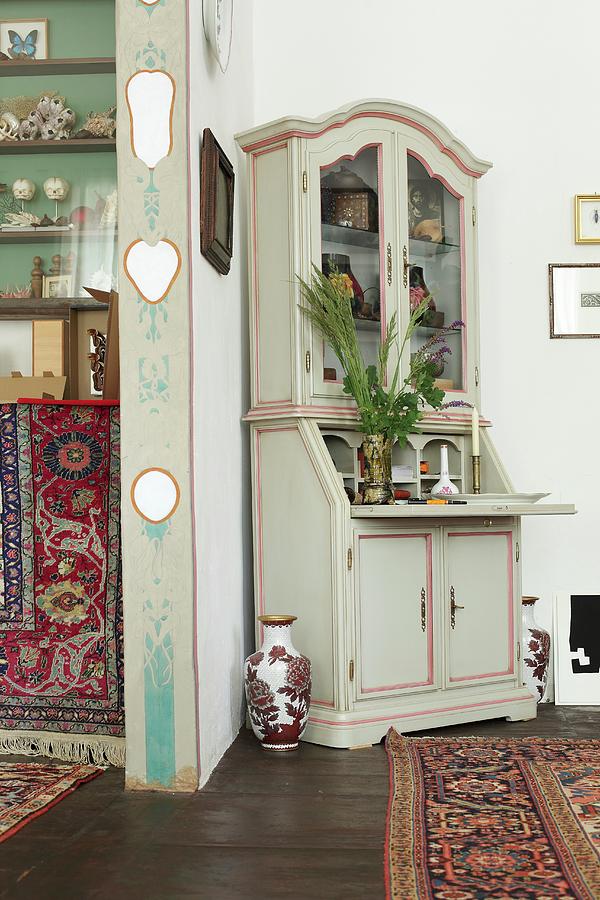 Antique Corner Cabinet Next To Painted Doorway Photograph by Pics On-line / June Tuesday