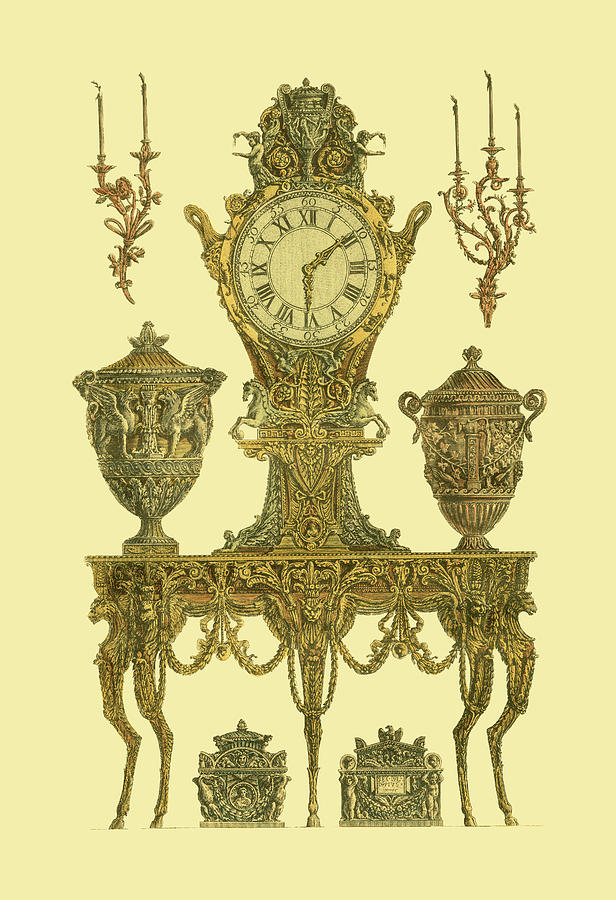 Clock Painting - Antique Decorative Clocks II by Piranesi