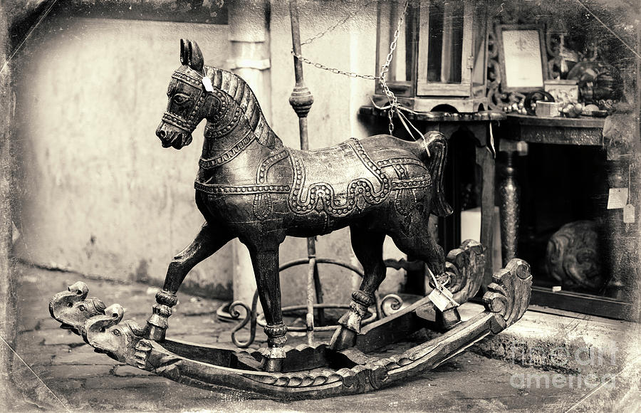 Antique Hobby Horse in Rome Photograph by John Rizzuto