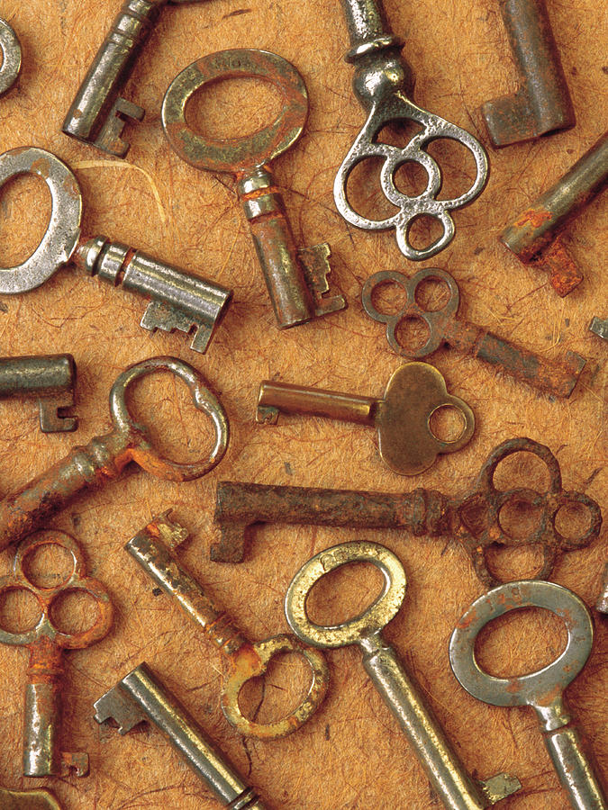 Antique Key Collage Photograph by Vision Studio