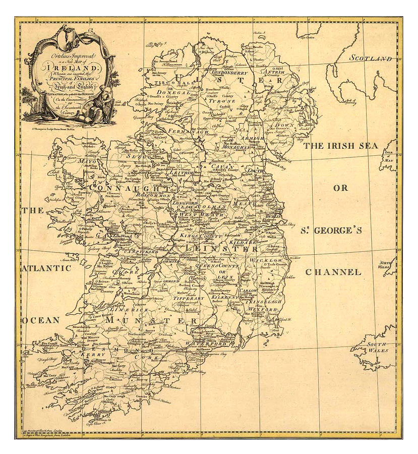 Antique Map Of Ireland Antique Map of Ireland   Old Cartographic Map   Antique Maps 