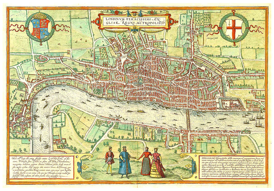 Antique Map of London - Old Cartographic Map - Antique Maps Digital Art ...