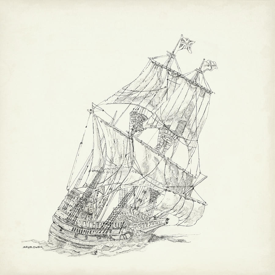 Antique Ship Sketch Xi Painting by Richard Foust - Fine Art America