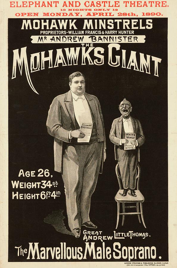 Antique Show Poster Mohawk's Minstrels at Elephant And Castle Theatre ...