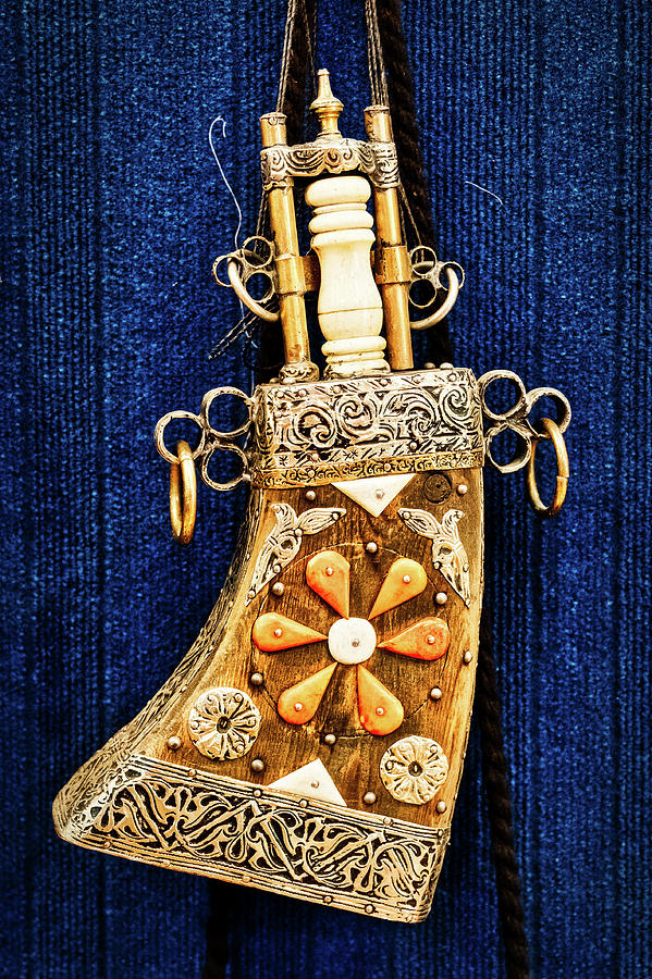 Antique Tribal Gunpowder Flask - Morocco Photograph by Stuart Litoff