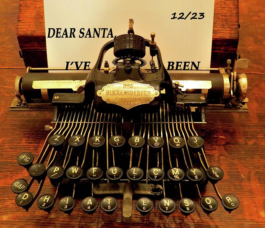 Antique Typewriter Letter to Santa Photograph by Linda Stern