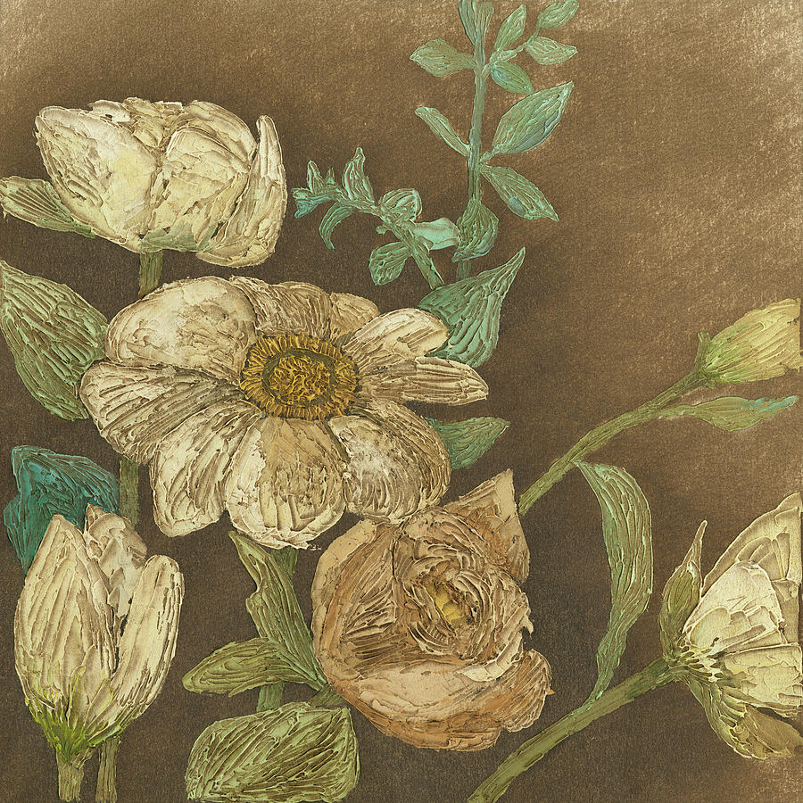 Antiqued Bouquet I Painting by Megan Meagher
