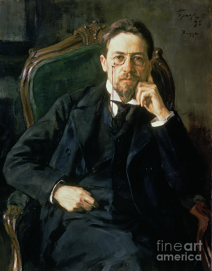 Anton Pavlovich Chekhov, 1898 Painting by Osip Emmanuilovich Braz