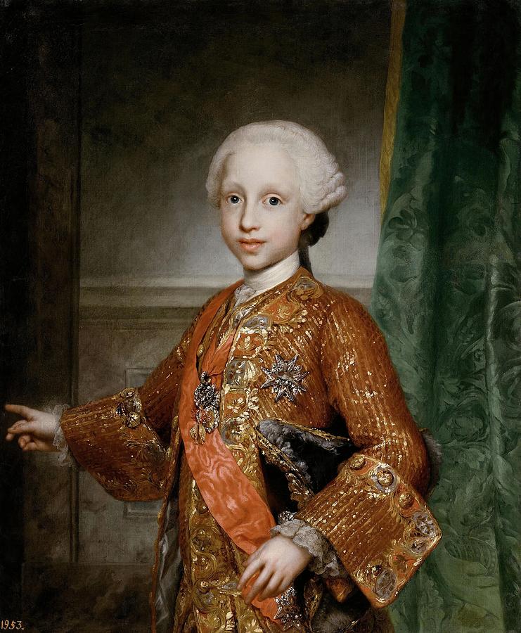 Anton Rafael Mengs / Infante Francisco Javier of Spain, 1767, German School, Oil on canvas. Painting by Anton Raphael Mengs -1728-1779- Anton Rafael Mengs / Infante Francisco Javier of Spain, 1767, German School, Oil on canvas. Painting by Anton Raphael Mengs -1728-1779-