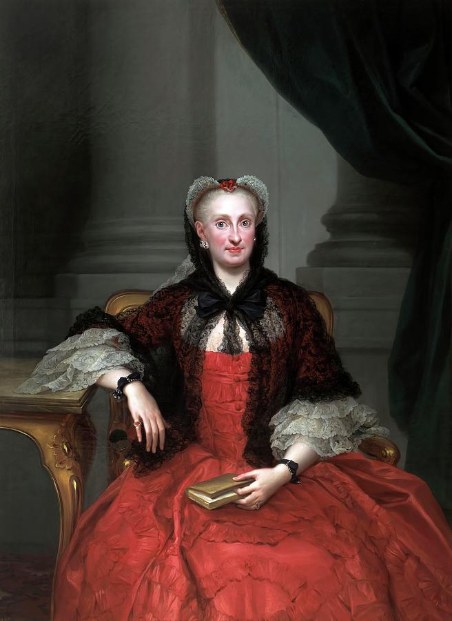 Anton Rafael Mengs / Maria Amalia of Saxony, ca. 1761, German School. CARLOS III BORBON ESPOSA. Painting by Anton Raphael Mengs -1728-1779- Anton Rafael Mengs / Maria Amalia of Saxony, ca. 1761, German School. CARLOS III BORBON ESPOSA. Painting by Anton Raphael Mengs -1728-1779-