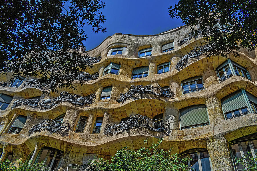 Antoni Gaudi La Pedrera Casa Mila. Photograph by Vladimir Rayzman - Pixels