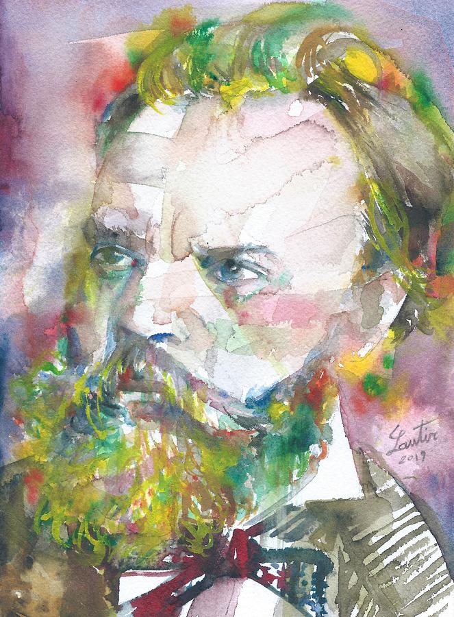 ANTONIN DVORAK watercolor portrait Painting by Fabrizio Cassetta | Fine ...