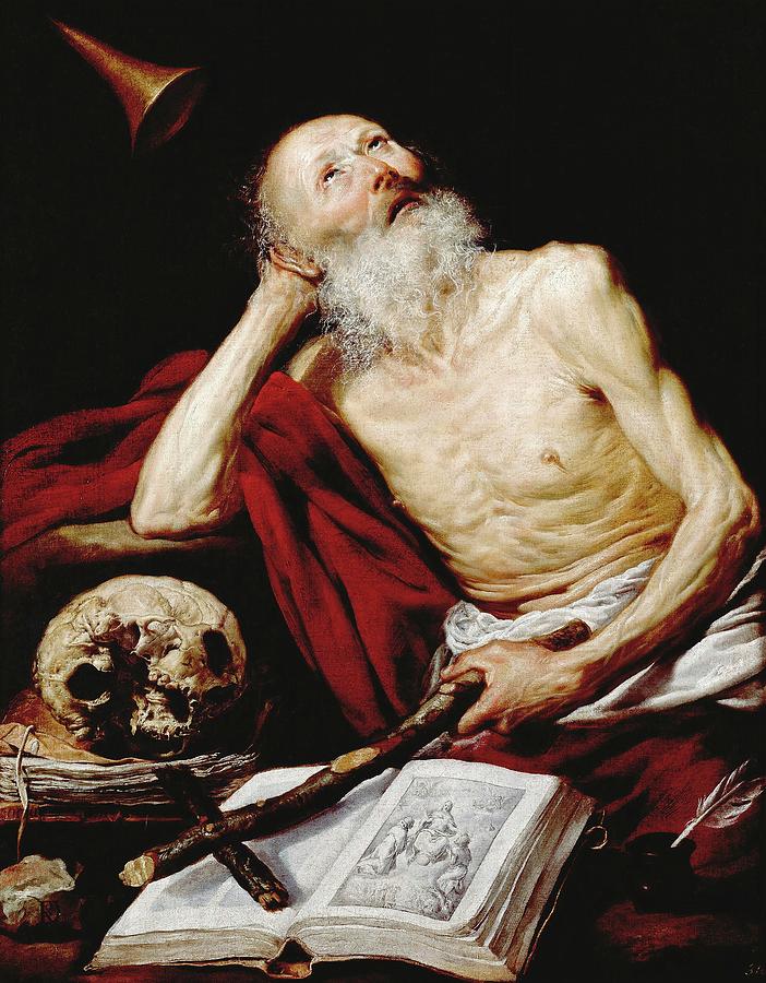 Antonio de Pereda y Salgado / Saint Jerome, 1643, Spanish School. Painting by Antonio de Pereda -c 1611-1678-