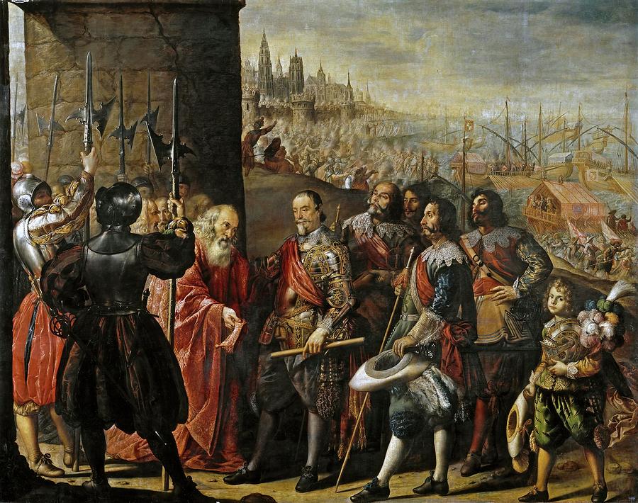 Antonio de Pereda y Salgado / The Rescue of Genoa by the II Marquis of Santa Cruz, 1634-1635. XXX. Painting by Antonio de Pereda -c 1611-1678-