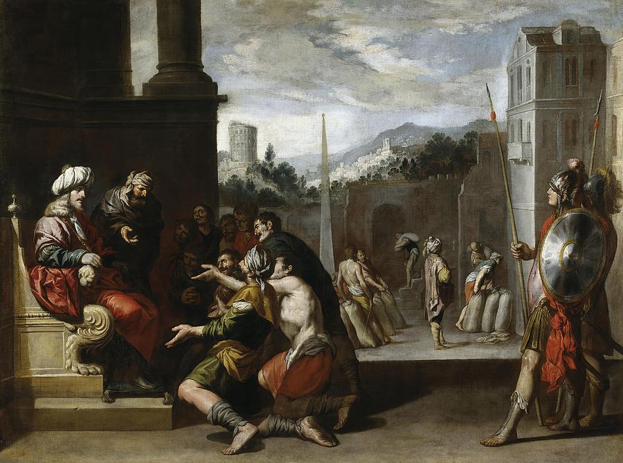 Antonio del Castillo Saavedra / Jose ordena la prision de Simeon, 1655-1660, Spanish School. Painting by Antonio del Castillo y Saavedra -1616-1668-