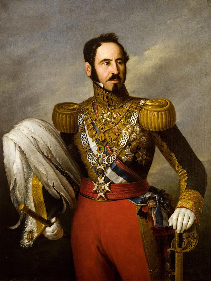Antonio Maria Esquivel / Portrait of General Baldomero Espartero, 1841, Oil on canvas, 1.20 x 0... Painting by Antonio Maria Esquivel -1806-1857-