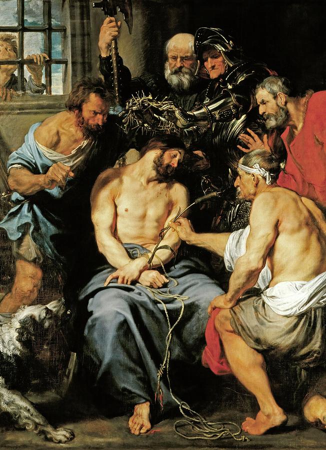 Anthony Van Dyck Painting - Antonio van Dyck / The Crown of Thorns, 1618-1620, Flemish School, Oil on canvas. by Anthony van Dyck -1599-1641-