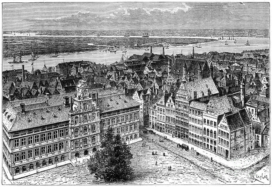 Antwerp, Belgium, 1898. Artist Laplante Drawing by Print Collector
