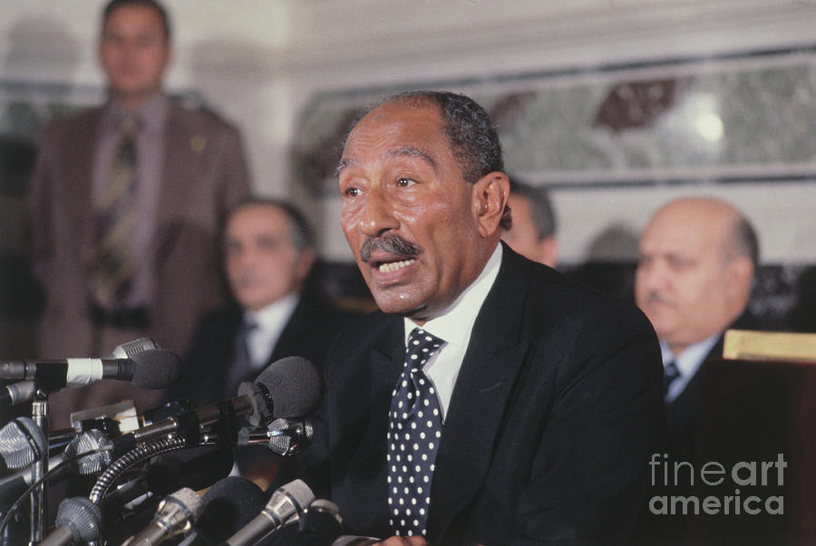 Anwar Sadat At News Conference Photograph by Bettmann