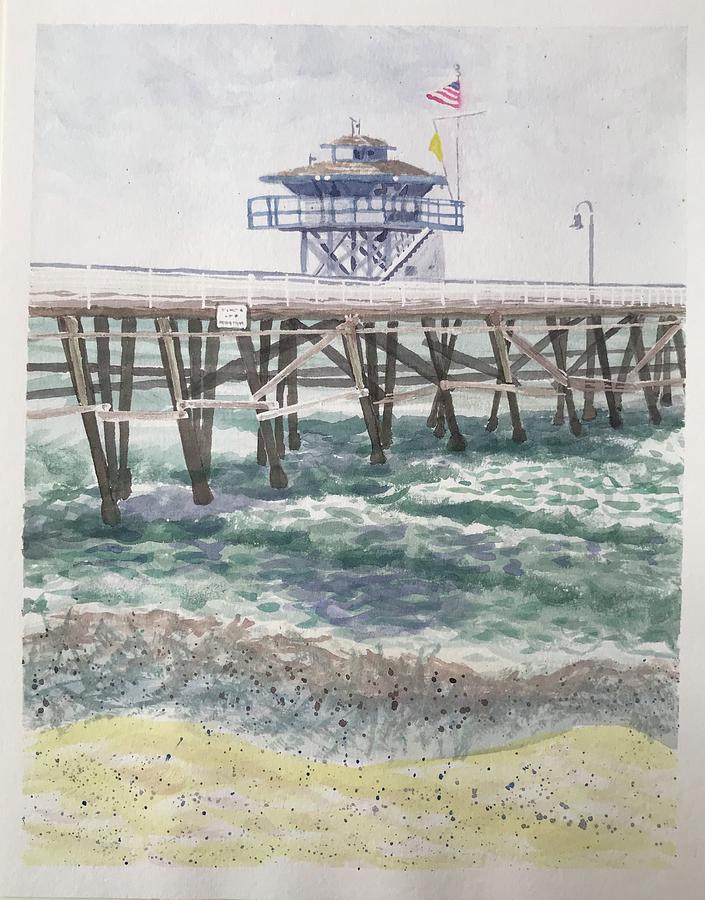 Any Day At The Pier Is Good Painting by Cindy Bale Tanner