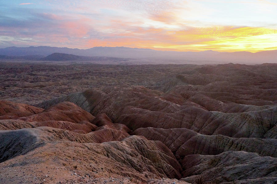 Anza Borrego Fonts Point Sunset 03 Photograph by Richard A Brown