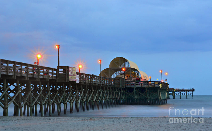 Apache Pier at night Photograph by Minnetta Heidbrink | Fine Art America