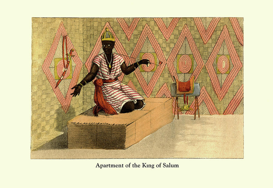 Apartment of the King of Salum Painting by Frederic Shoberl