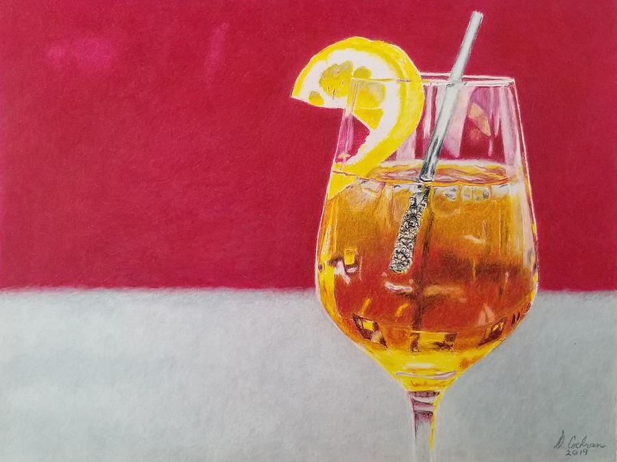 Cocktail Drawing - Aperol Spritz by David Cochran