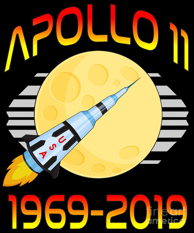 Apollo 11 50th Anniversary Retro Moon Landing by Flippin Sweet Gear Apollo 11 50th Anniversary Retro Moon Landing by Flippin Sweet Gear