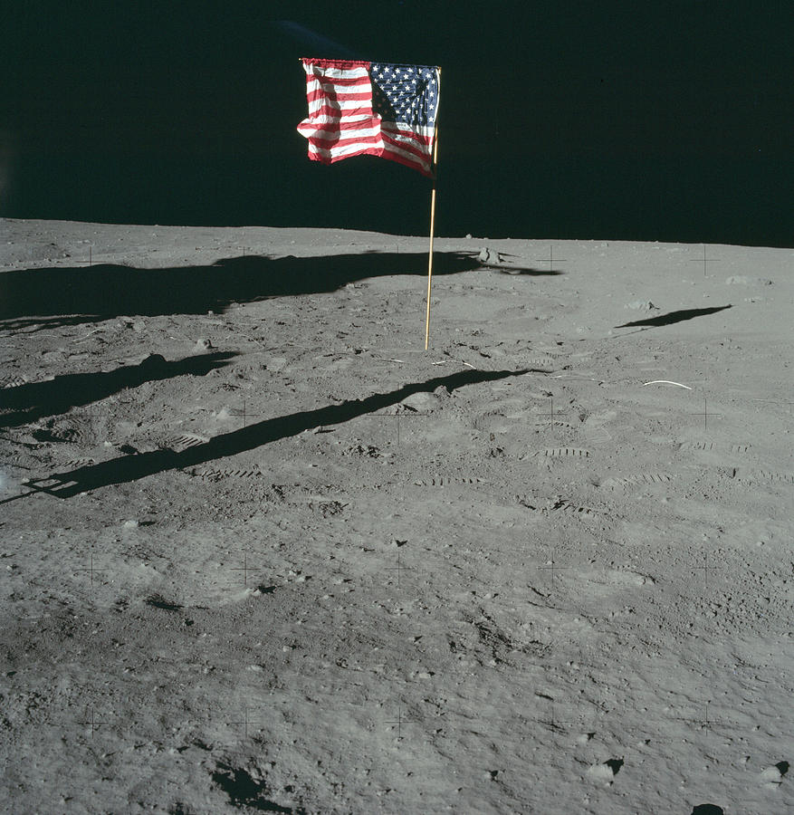 Apollo 11, American Flag, 1969 Photograph by Science Source