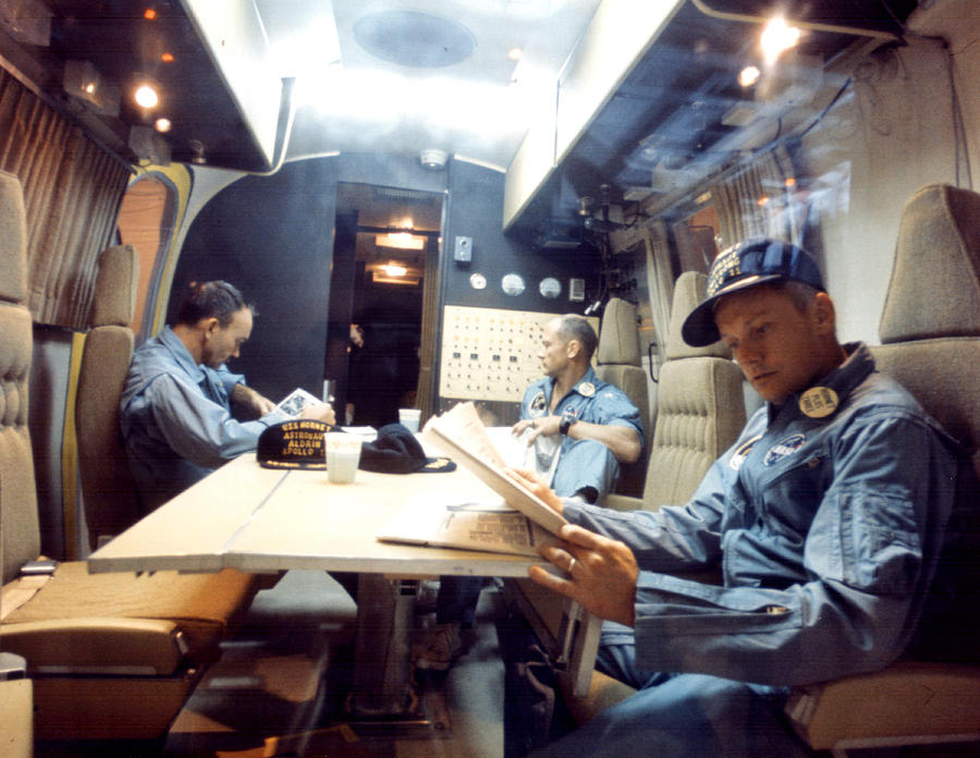 Apollo 11 Astronauts Relax In Mobile Photograph by Science Source