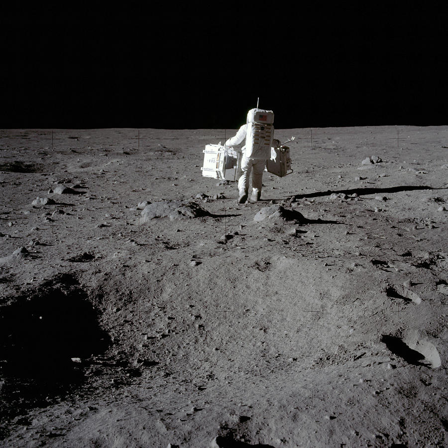 Apollo 11, Buzz Aldrin Deploys Photograph by Science Source