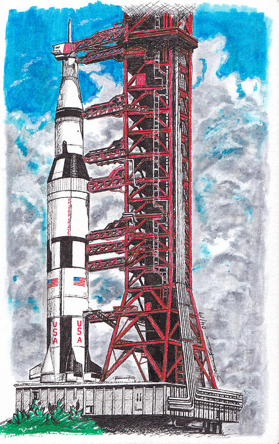 Apollo 11 is a Go Drawing by Stephanie Farmer Fine Art America
