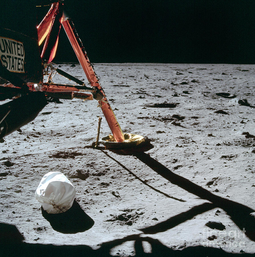 Eagle Photograph - Apollo 11 Jettison Bag On The Moon by Nasa/science Photo Library