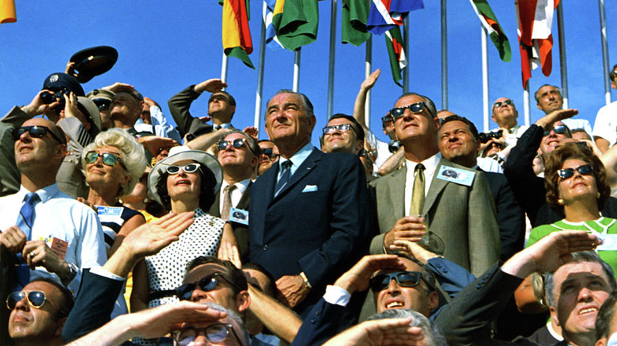 Apollo 11 Launch, Lyndon B. Johnson Photograph by Science Source