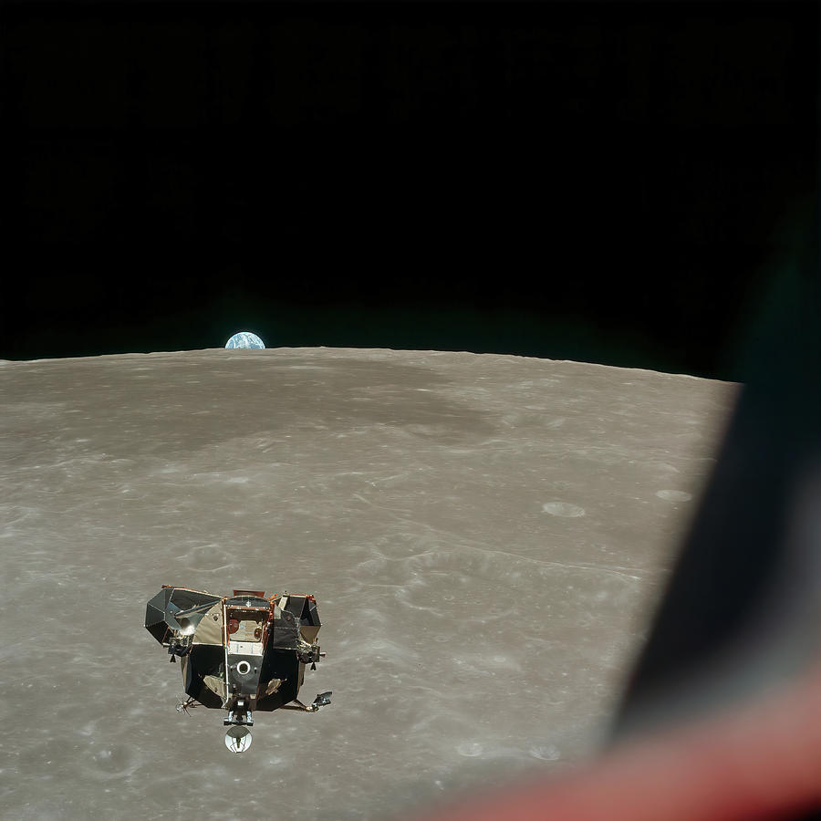 Apollo 11 Lunar Module ascent stage photographed from Command Module Photograph by Eric Glaser