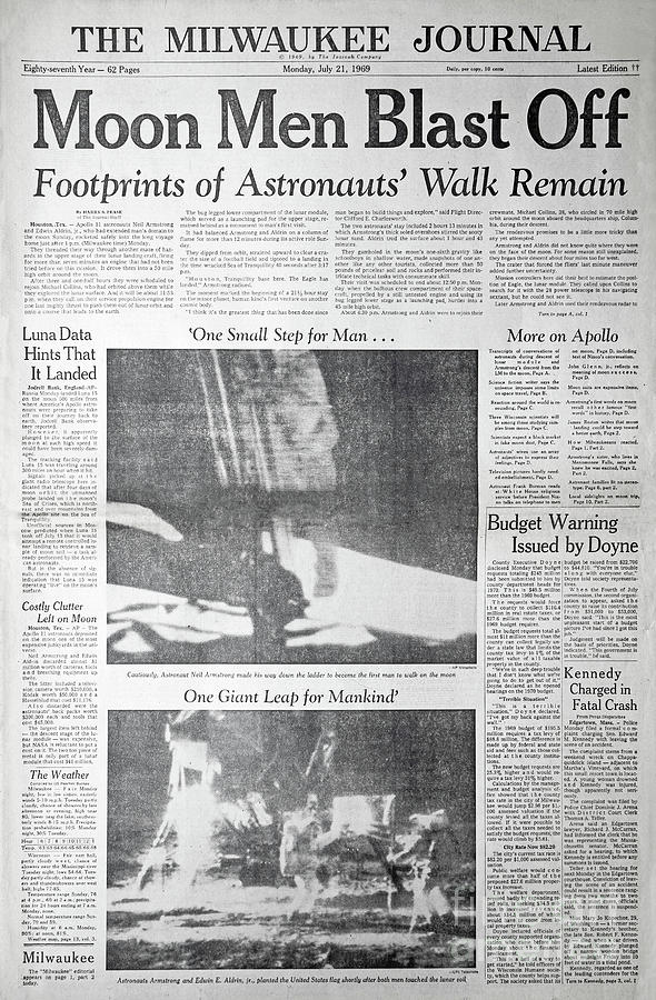 Apollo 11 Newspaper Coverage by Kevin McCarthy Apollo 11 Newspaper Coverage by Kevin McCarthy