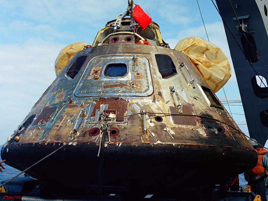 Apollo 11 Recovery, Command Module, 1969 Photograph by Science Source