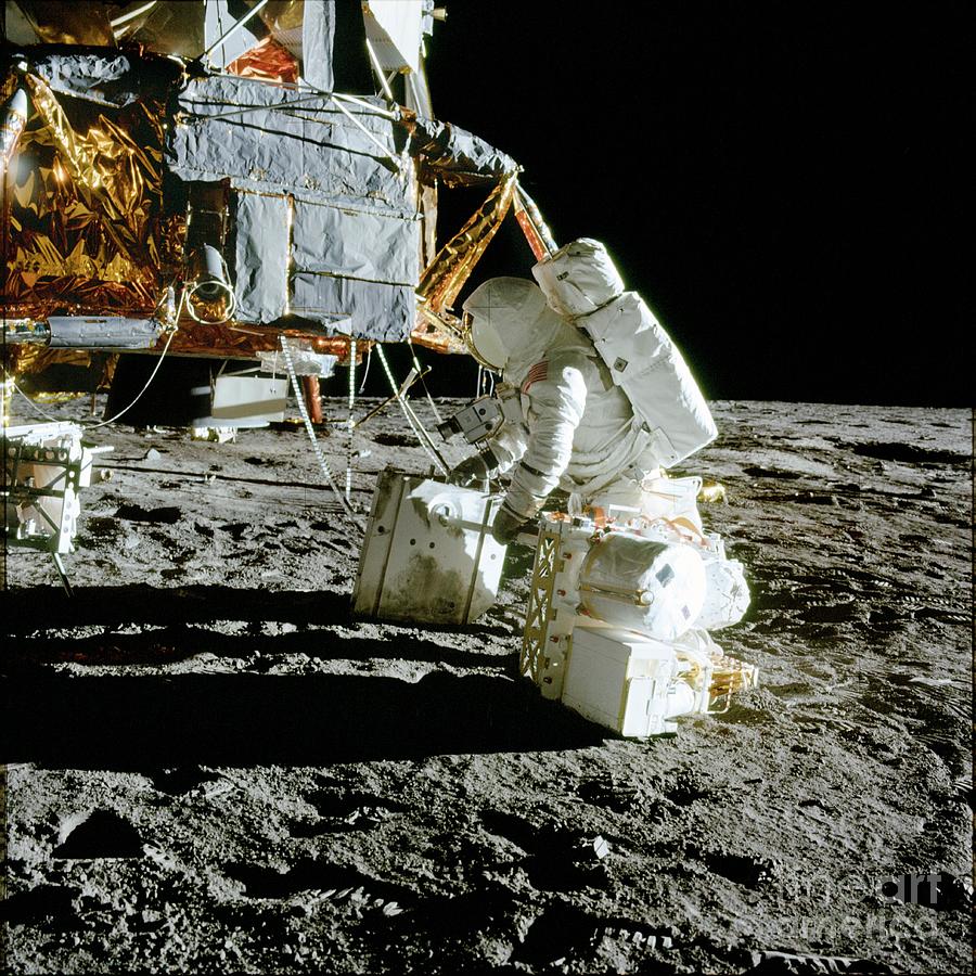 Apollo 12 Astronaut In Front Of Lunar Module Photograph by Nasa/science Photo Library