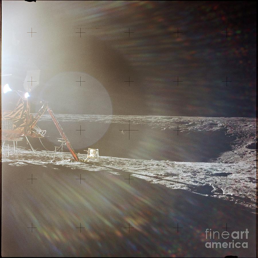 Apollo 12 Lunar Module Landing Site Photograph by Nasa/science Photo Library