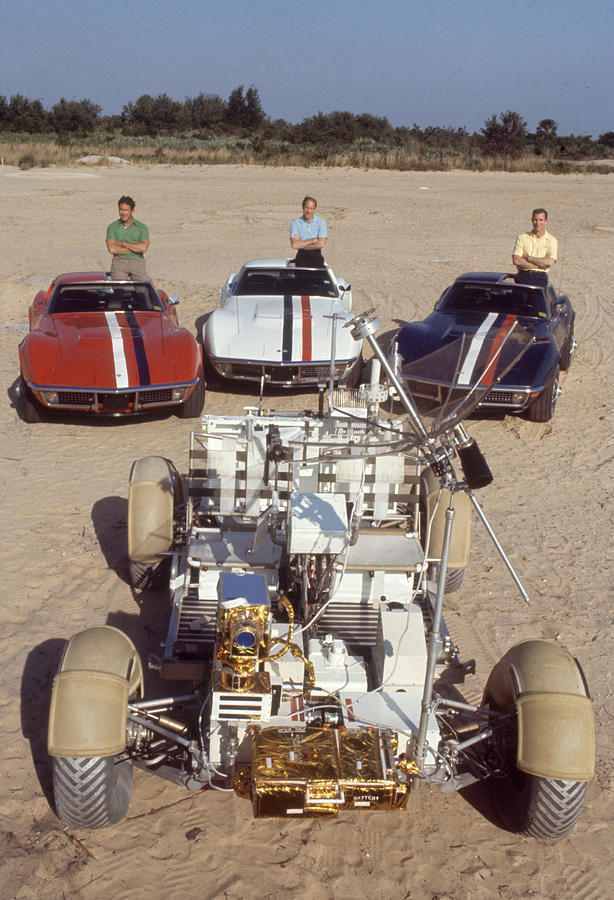 Transportation Photograph - Apollo 15 Crew and Their Vehicles by Ralph Morse