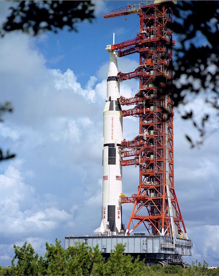 Apollo 17 Saturn V on Crawler NASA Kennedy Space Flight Center Drawing ...