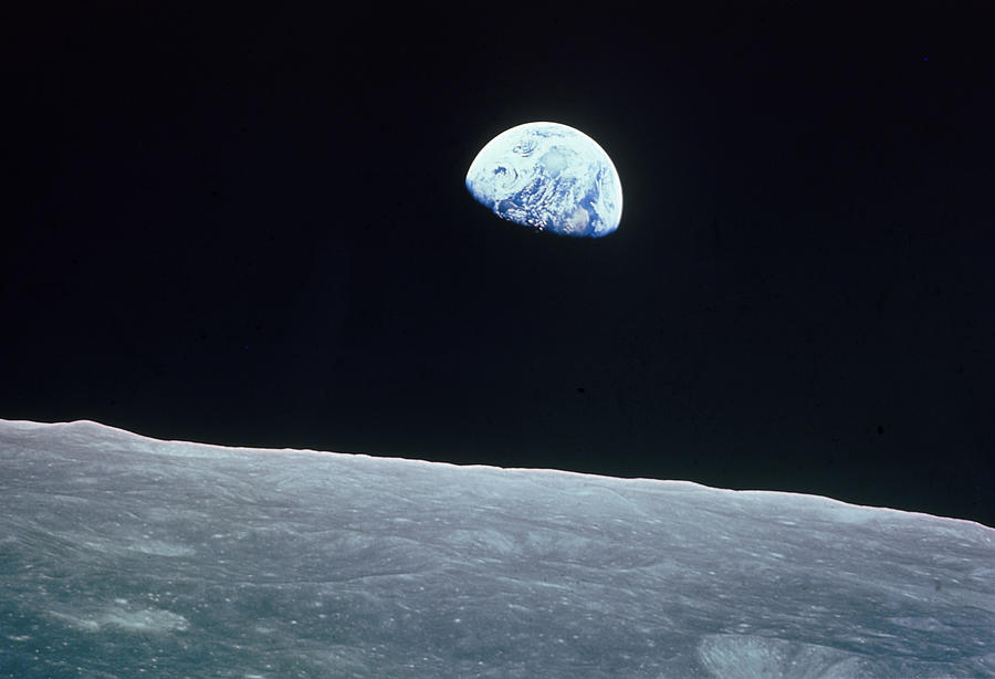 Space Photograph - Apollo 8 Mission by Nasa