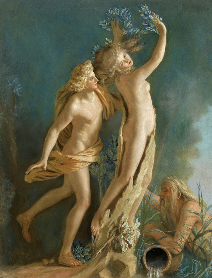 Jean Etienne Liotard Painting - Apollo and Daphne, 1736 by Jean-Etienne Liotard