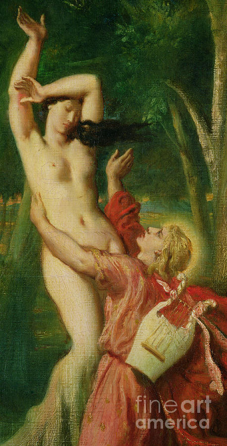 Apollo and Daphne, circa 1845 Painting by Theodore Chasseriau