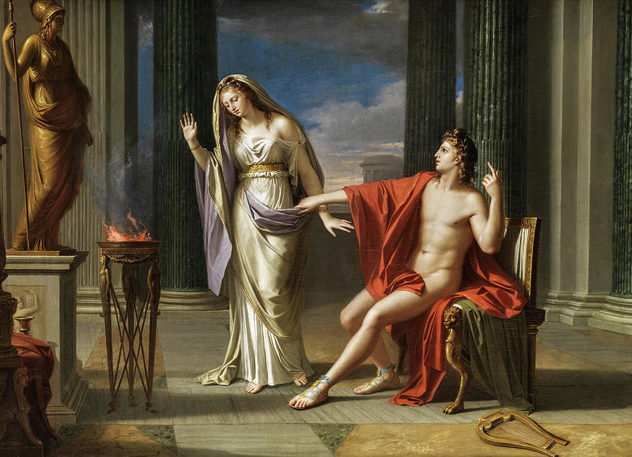 Francois Andre Vincent Painting - Apollo and Vesta by Francois Andre Vincent