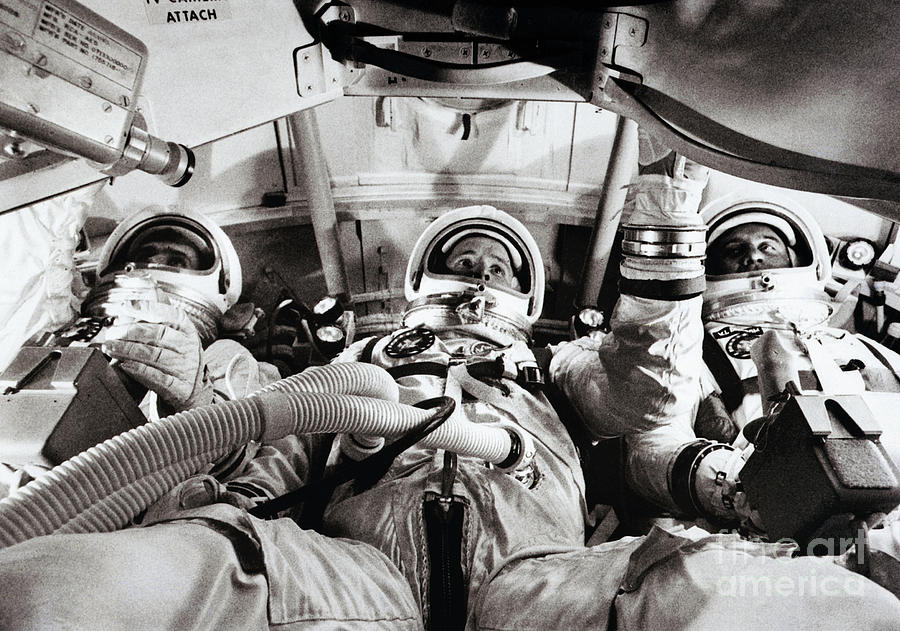 Apollo Astronauts Prepare In A Flight Photograph by Bettmann
