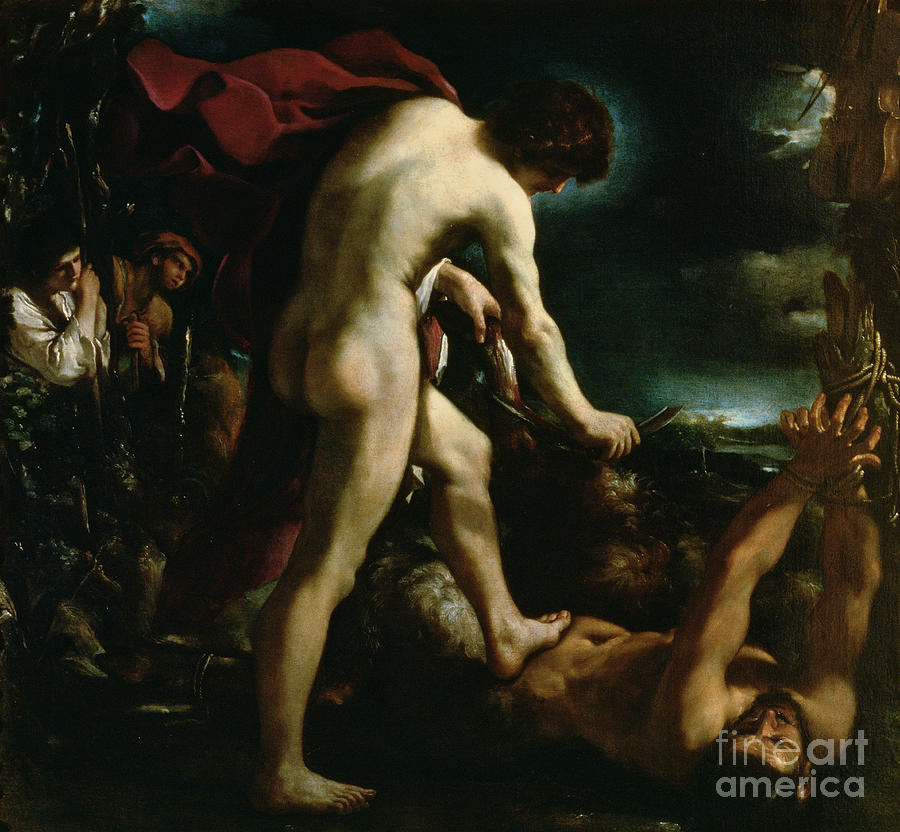 17th Century Painting - Apollo Flaying Marsyas, C.1618 by Guercino