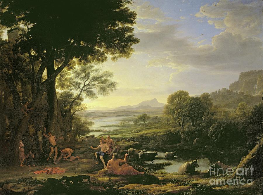 Arts Painting - Apollo Flaying Marsyas by Claude Lorrain